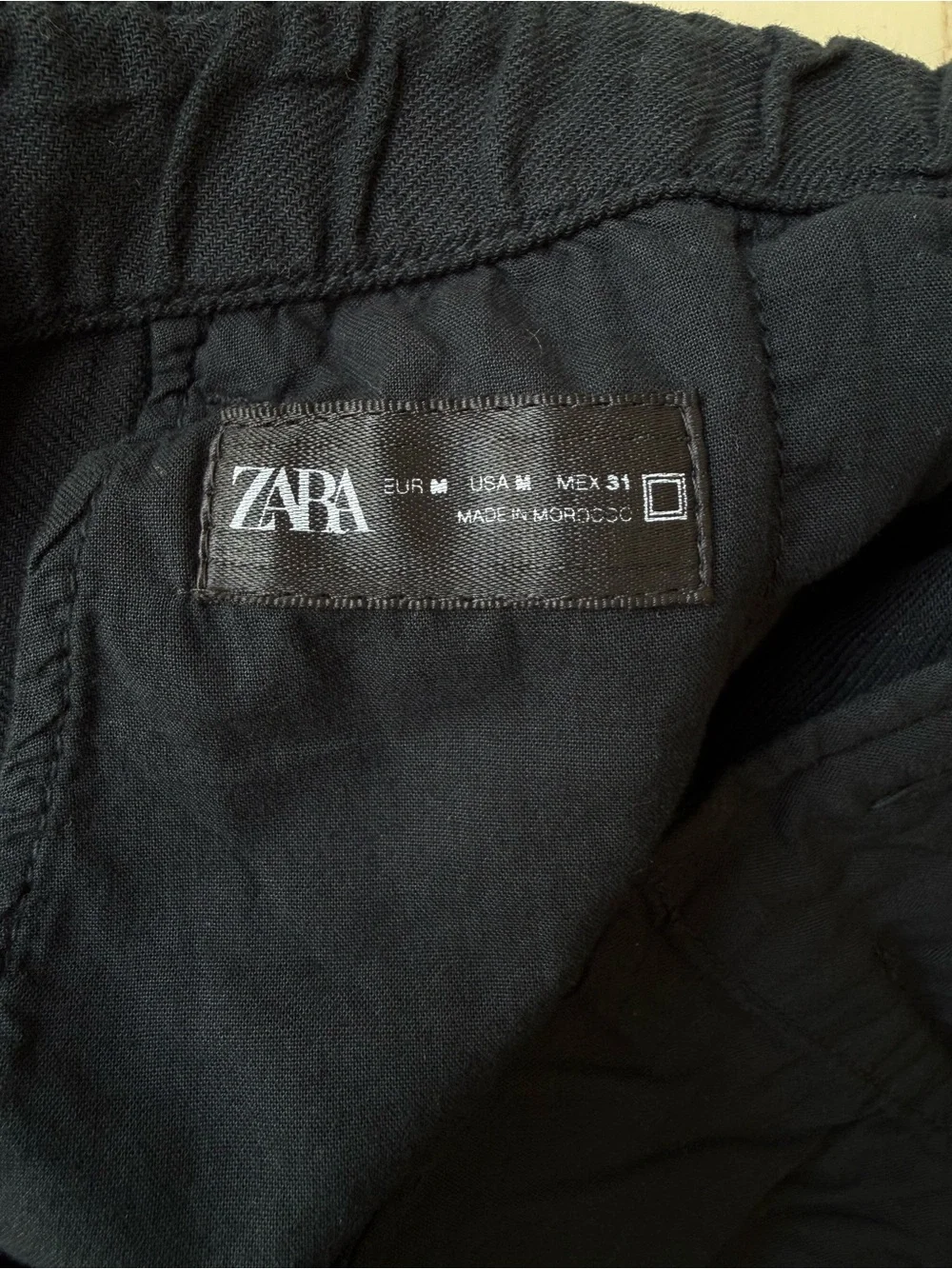 Zara Men Blue Linen Pants Size M